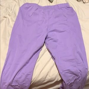 Purple stretchy leggings